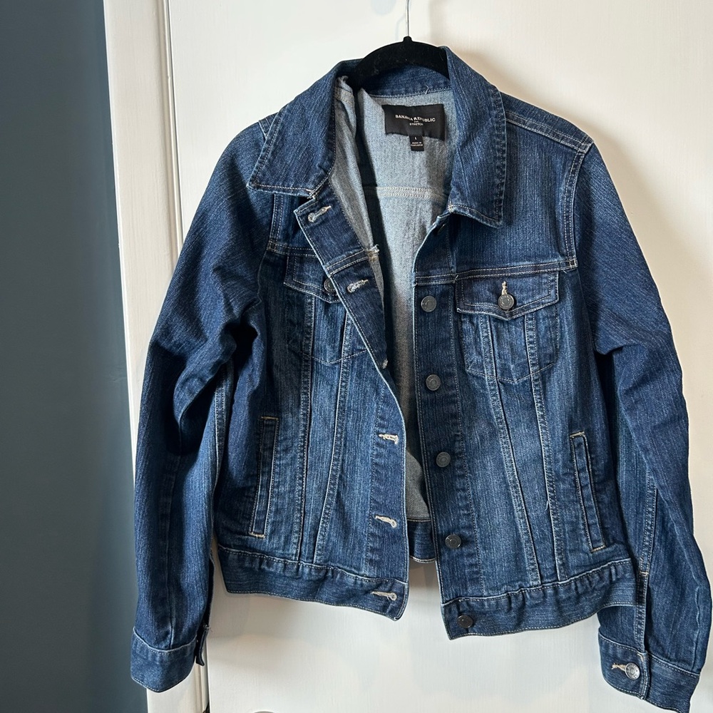 Banana Republic Stretch Blue Denim Jacket